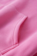 Vintage Washed Cropped Fleece Hoodie - Rose Pink