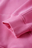 Vintage Washed Cropped Fleece Hoodie - Rose Pink