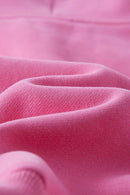 Vintage Washed Cropped Fleece Hoodie - Rose Pink