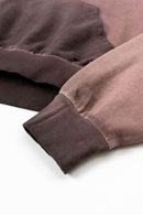 Contrast Cropped Hoodie - Plum Purple