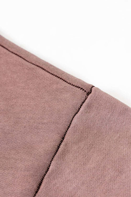 Contrast Cropped Hoodie - Plum Purple