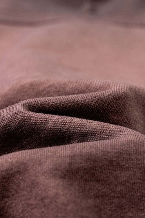 Contrast Cropped Hoodie - Plum Purple