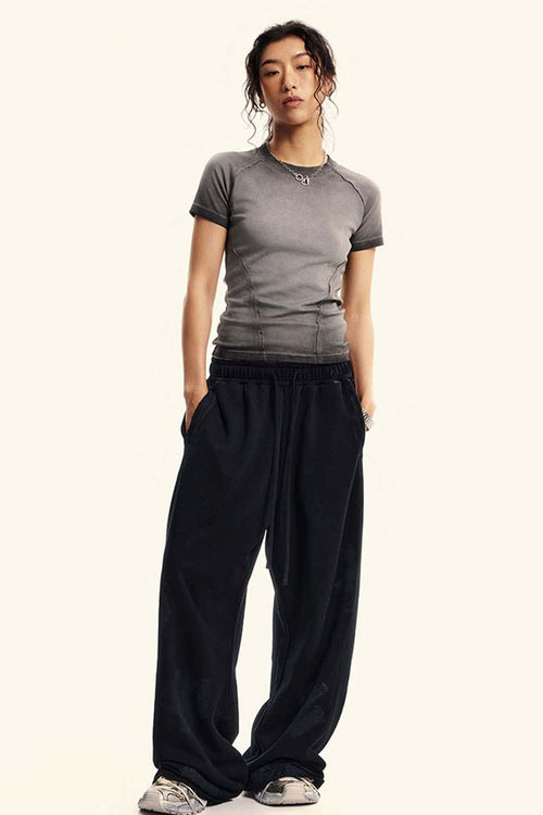 Washed Gradient Tee - Dark Gray