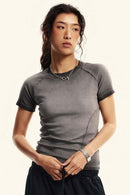 Washed Gradient Tee - Dark Gray