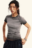 Washed Gradient Tee - Dark Gray