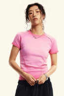 Washed Gradient Tee - Rose Pink