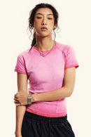 Washed Gradient Tee - Rose Pink