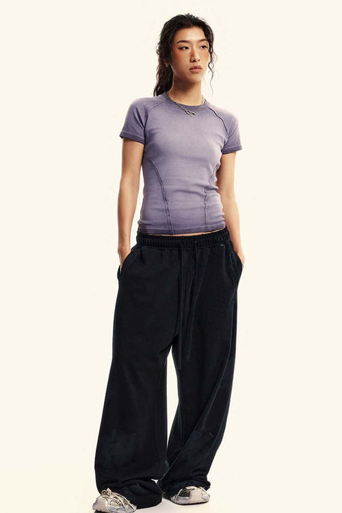 Washed Gradient Tee - Grape Purple