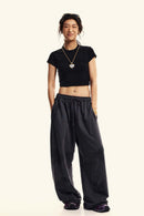 Washed Cropped Short-Sleeve Tee - Fried Snowflakes