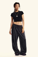 Washed Cropped Short-Sleeve Tee - Fried Snowflakes