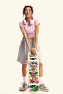 Washed Cropped Short-Sleeve Tee - Pink