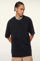 Heavyweight Vintage-Wash Cotton Relaxed-Fit T-Shirt in Fried Snowflakes - front modeled view