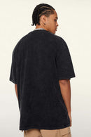 Heavyweight Vintage-Wash Cotton Relaxed-Fit T-Shirt in Fried Snowflakes - back modeled view