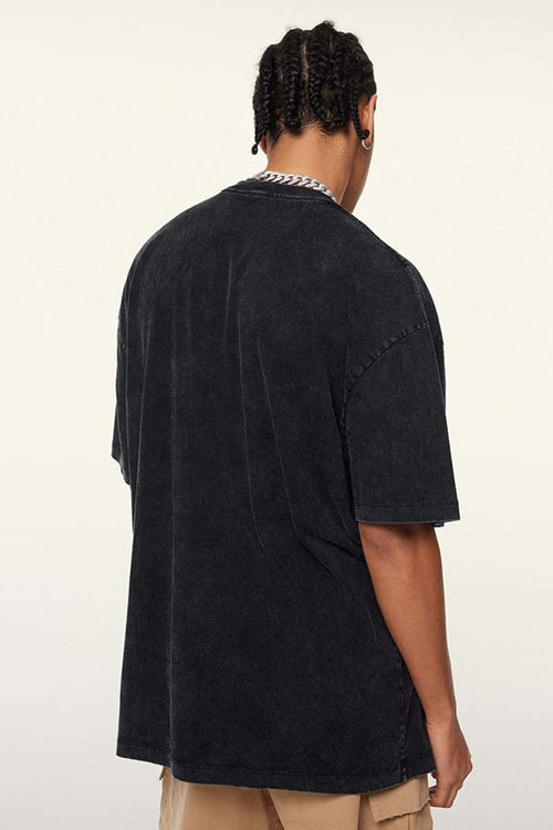 Heavyweight Vintage-Wash Cotton Relaxed-Fit T-Shirt in Fried Snowflakes - product detail close-up