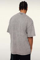 Heavyweight Vintage-Wash Cotton Relaxed-Fit T-Shirt in Medium Gray - front modeled view