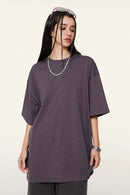 Ultra-Heavyweight Drop-Shoulder T-Shirt in Fade Purple - front product view