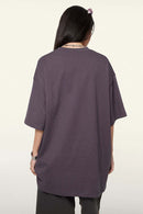 Ultra-Heavyweight Drop-Shoulder T-Shirt in Fade Purple - back modeled view