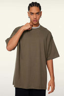 Ultra-Heavyweight Drop-Shoulder T-Shirt in Grayish Coffee - front product view