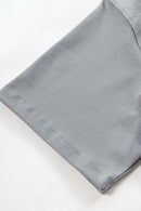 Ultra-Heavyweight Drop-Shoulder T-Shirt in Medium Gray - cuff detail