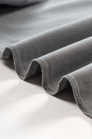Ultra-Heavyweight Drop-Shoulder T-Shirt in Medium Gray - hem detail