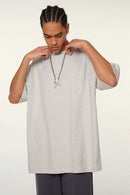 Ultra-Heavyweight Drop-Shoulder T-Shirt in Oat Gray - front product view