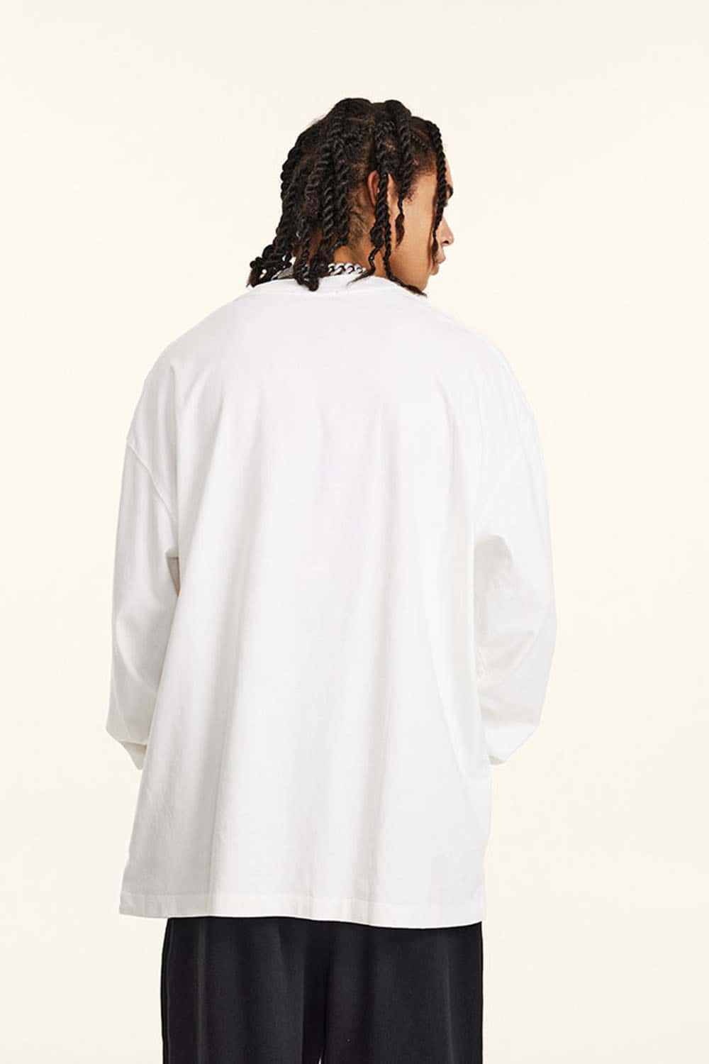 Men's Heavyweight Washed Long Sleeve T-Shirt Oversized Base Layer