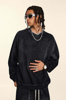 Heavyweight Fleece Graphic Crewneck - Black