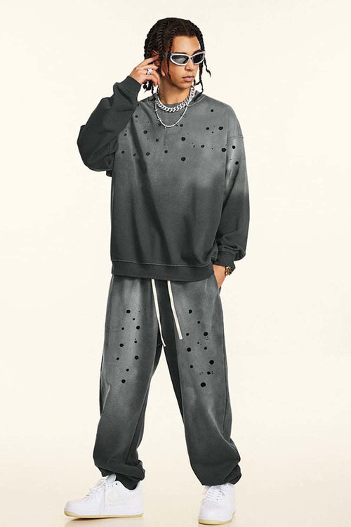Heavyweight Fleece Graphic Crewneck - Dirty Gray