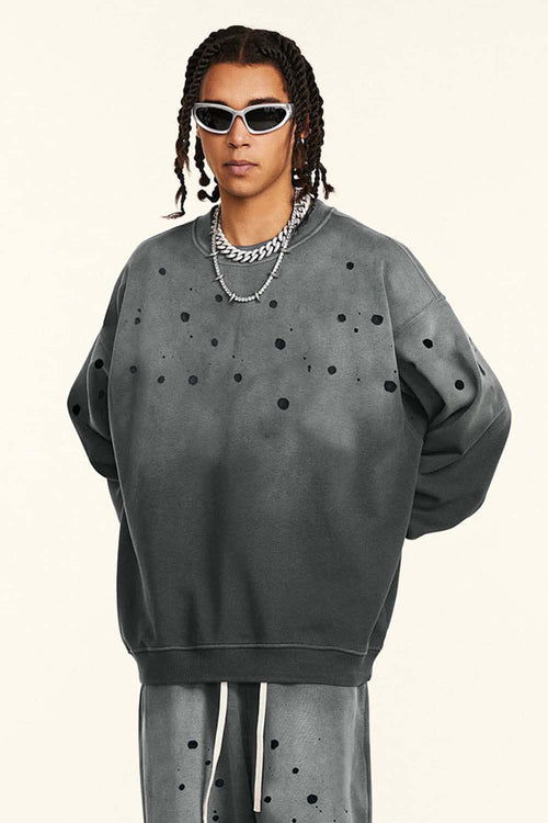 Heavyweight Fleece Graphic Crewneck - Dirty Gray