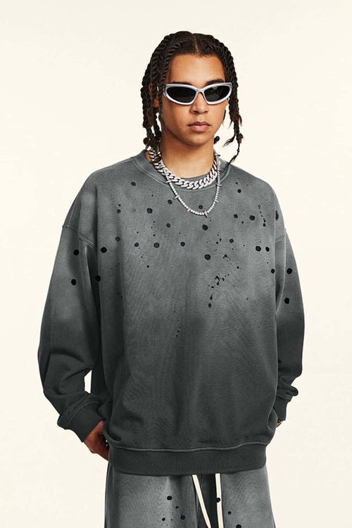 Heavyweight Fleece Graphic Crewneck - Dirty Gray