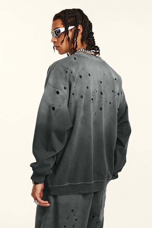 Heavyweight Fleece Graphic Crewneck - Dirty Gray