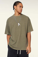 Relaxed Washed Cotton Tee - Camel