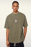 Relaxed Washed Cotton Tee - Camel