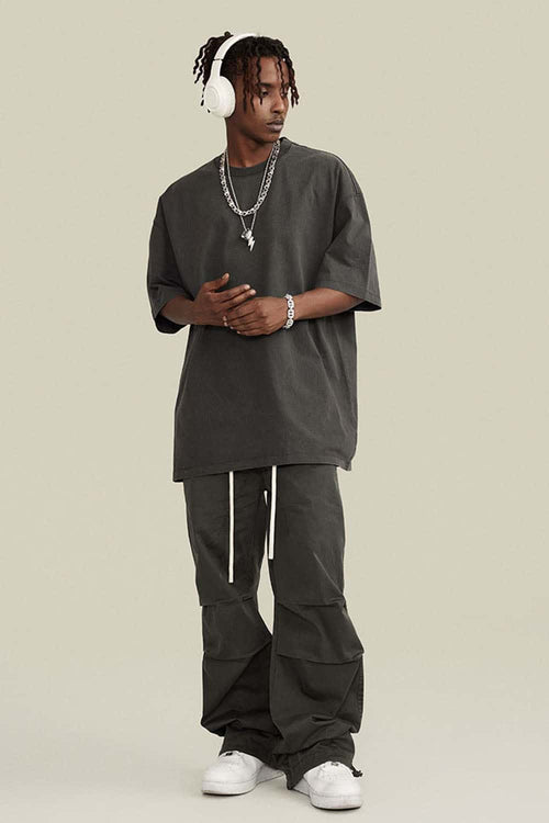 Relaxed Washed Cotton Tee - Dirty Gray