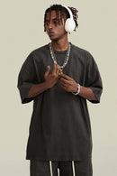 Relaxed Washed Cotton Tee - Dirty Gray