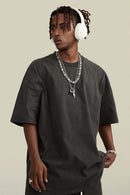Relaxed Washed Cotton Tee - Dirty Gray