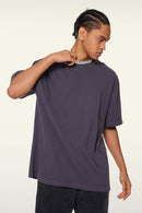 Relaxed Washed Cotton Tee - Grape Purple