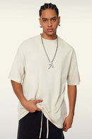 Relaxed Washed Cotton Tee - Gray Apricot
