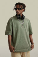 Relaxed Washed Cotton Tee - Grayish Green