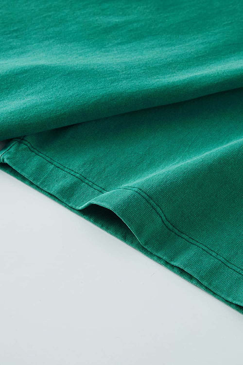 Relaxed Washed Cotton Tee - Green
