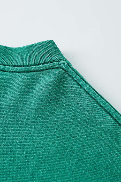 Relaxed Washed Cotton Tee - Green