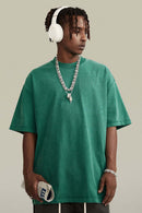 Relaxed Washed Cotton Tee - Green