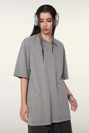 Relaxed Washed Cotton Tee - Medium Gray