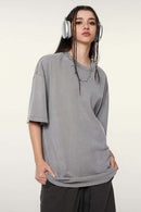 Relaxed Washed Cotton Tee - Medium Gray