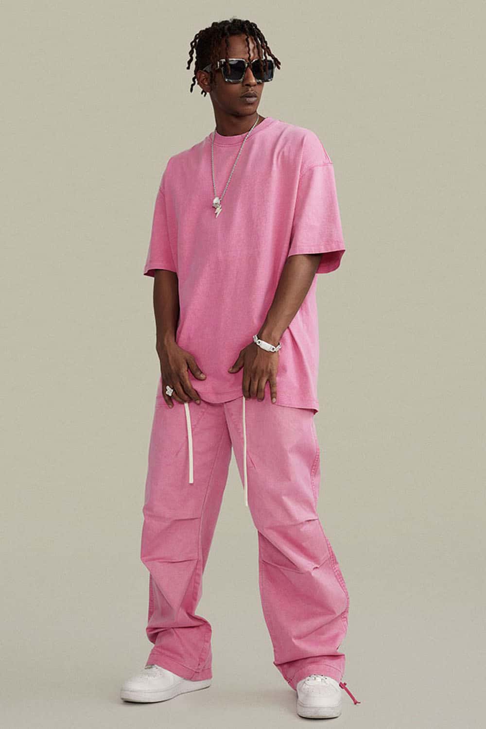 Relaxed Washed Cotton Tee - Rose Pink