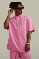 Relaxed Washed Cotton Tee - Rose Pink