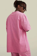 Relaxed Washed Cotton Tee - Rose Pink