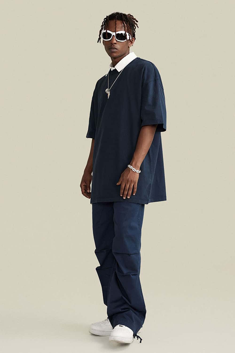 Relaxed Washed Cotton Tee - Royal Blue