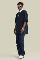 Relaxed Washed Cotton Tee - Royal Blue