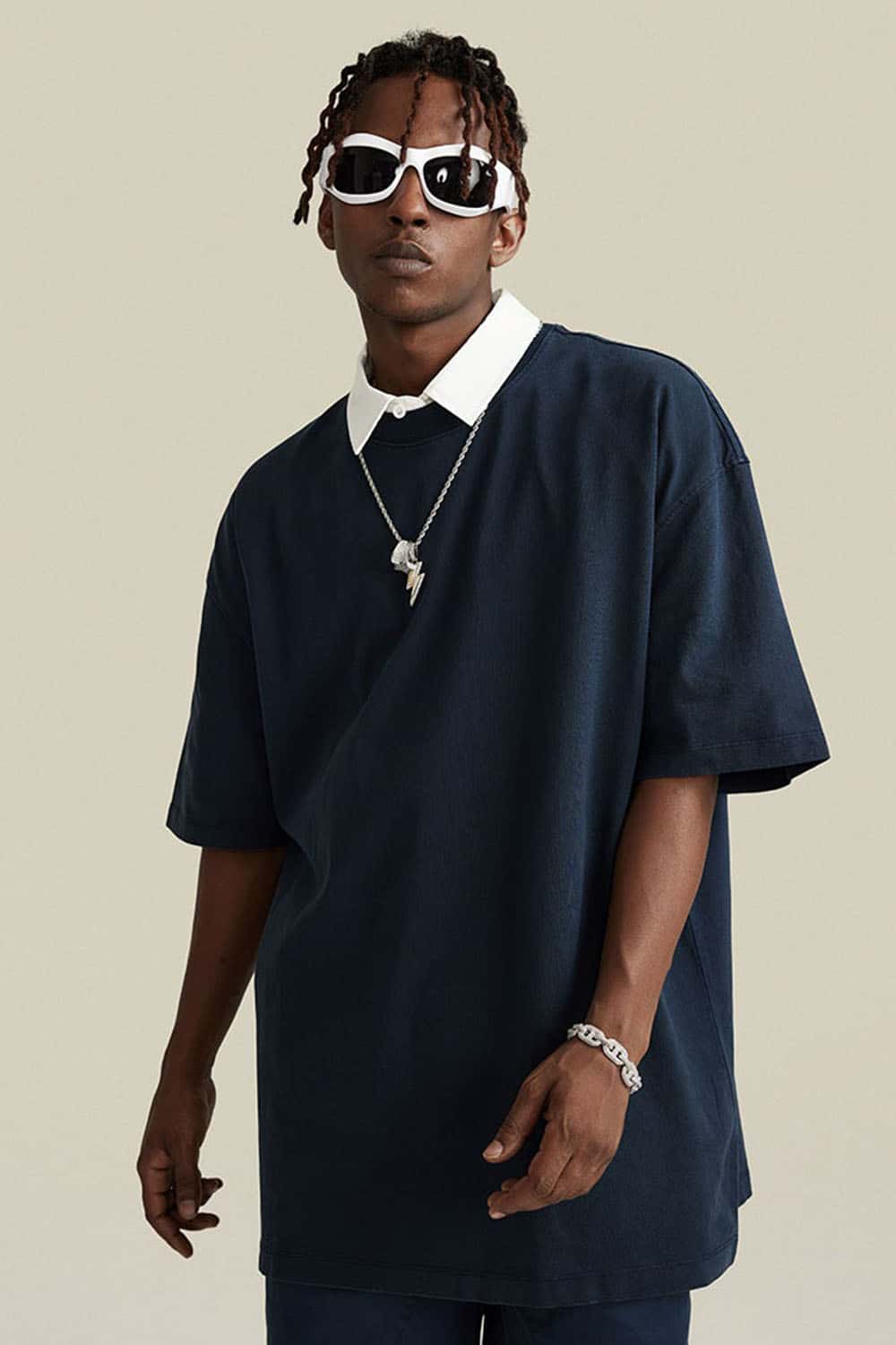 Relaxed Washed Cotton Tee - Royal Blue